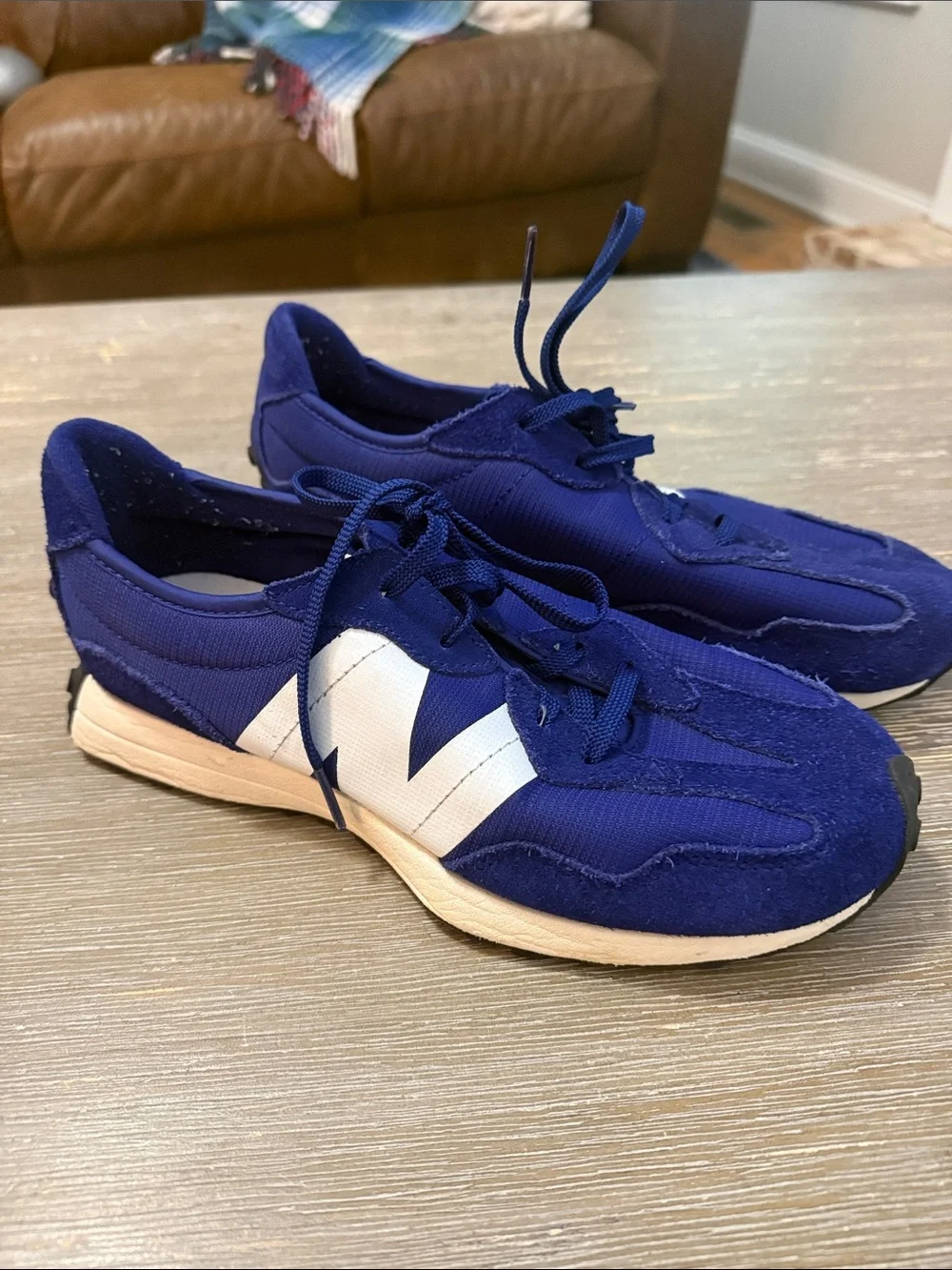 New Balance Kids Navy and White Retro-Style Sneakers